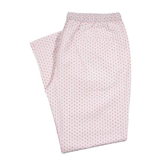 Mens Pants Joggers White Red Geometric Drawstring Loose Beach Casual Medium - Picture 2 of 7